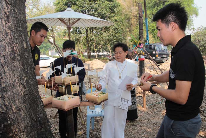 พิธีลงเสาเอกหลองข้าวนันทขว้าง อำเภอป่าซาง จังหวัดลำพูน